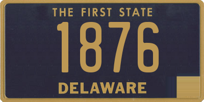 DE license plate 1876
