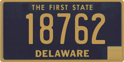 DE license plate 18762