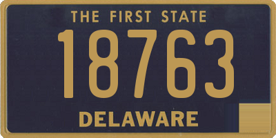 DE license plate 18763