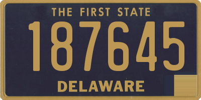 DE license plate 187645