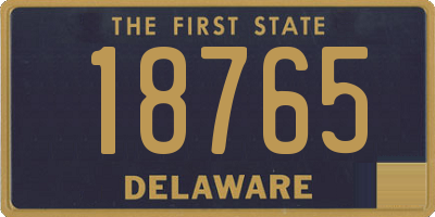 DE license plate 18765