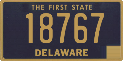 DE license plate 18767