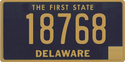 DE license plate 18768