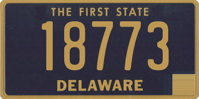 DE license plate 18773