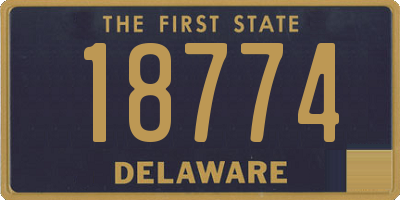 DE license plate 18774