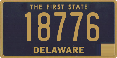 DE license plate 18776