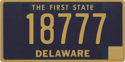 DE license plate 18777