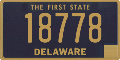 DE license plate 18778