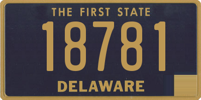 DE license plate 18781