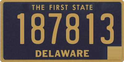 DE license plate 187813