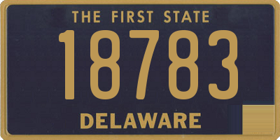 DE license plate 18783