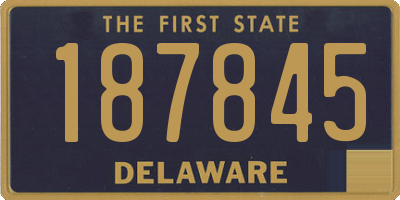 DE license plate 187845