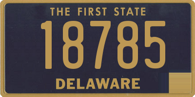 DE license plate 18785