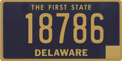 DE license plate 18786