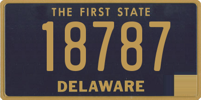 DE license plate 18787