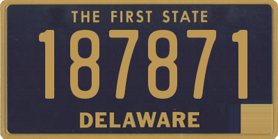 DE license plate 187871