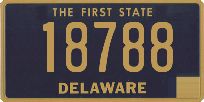 DE license plate 18788