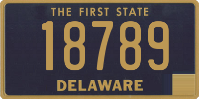 DE license plate 18789