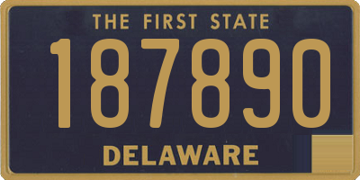 DE license plate 187890