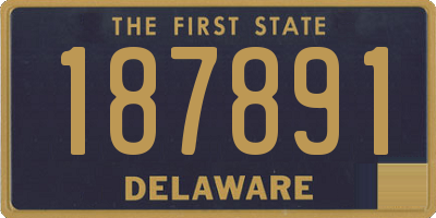 DE license plate 187891