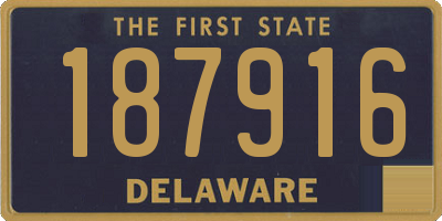 DE license plate 187916