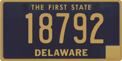 DE license plate 18792