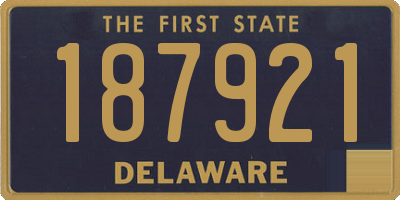 DE license plate 187921