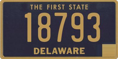 DE license plate 18793