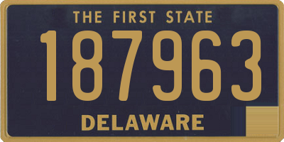 DE license plate 187963