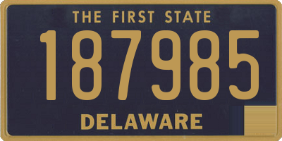 DE license plate 187985