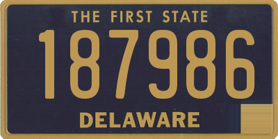 DE license plate 187986