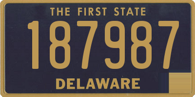 DE license plate 187987