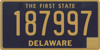 DE license plate 187997