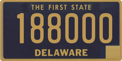 DE license plate 188000