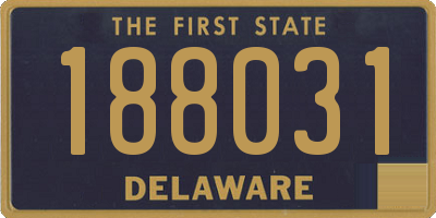 DE license plate 188031