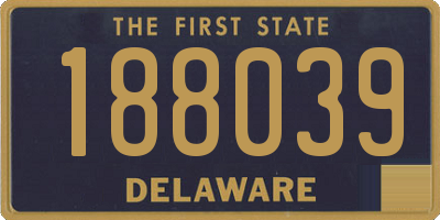 DE license plate 188039