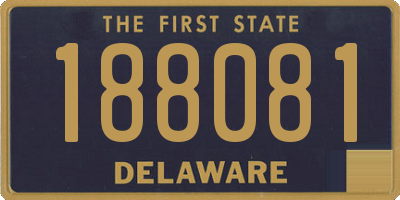 DE license plate 188081