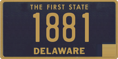 DE license plate 1881