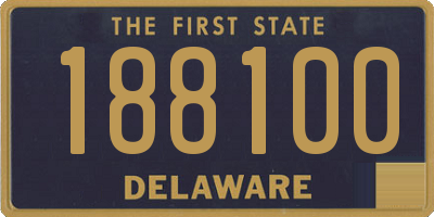 DE license plate 188100