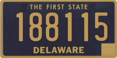 DE license plate 188115