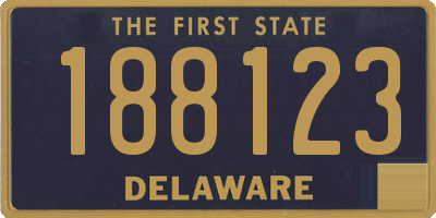 DE license plate 188123