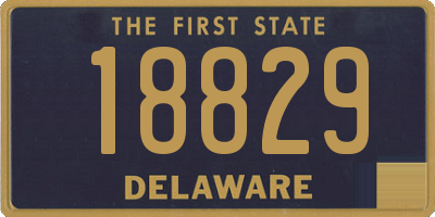 DE license plate 18829