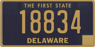 DE license plate 18834