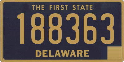 DE license plate 188363