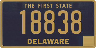DE license plate 18838