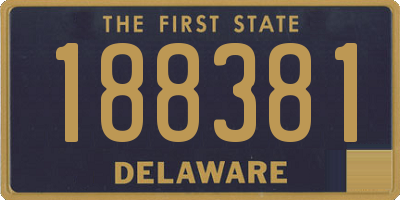 DE license plate 188381