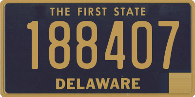 DE license plate 188407