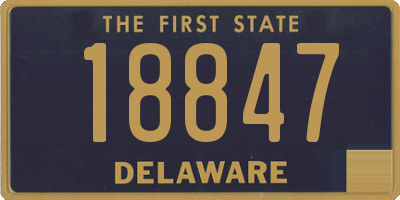 DE license plate 18847