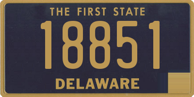 DE license plate 18851
