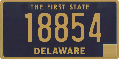 DE license plate 18854